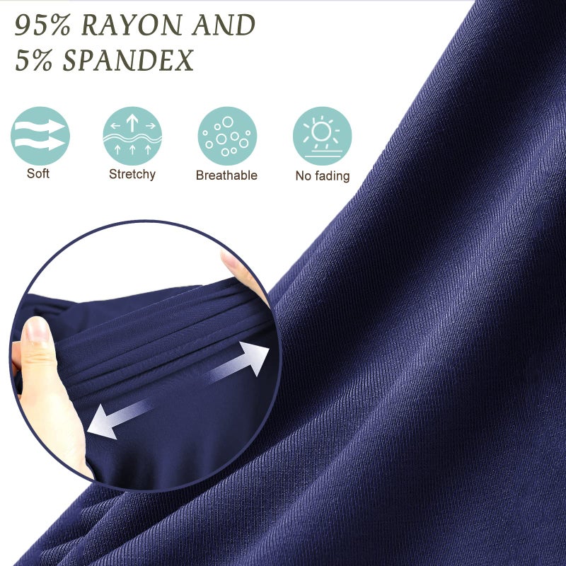 OWLOWLA Newborn Swaddle Set Stretch Wrap Swaddle Receiving Blanket for Baby Boy Girl(Navy Blue) - Image 2